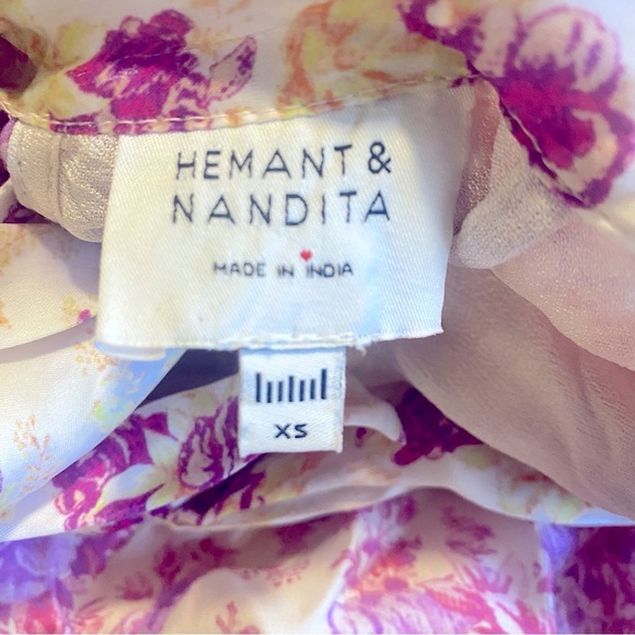 LIKE NEW Hemant & Nandita Apollo High Neck Mini Dress With Belt - Size XS - Picture 11 of 15